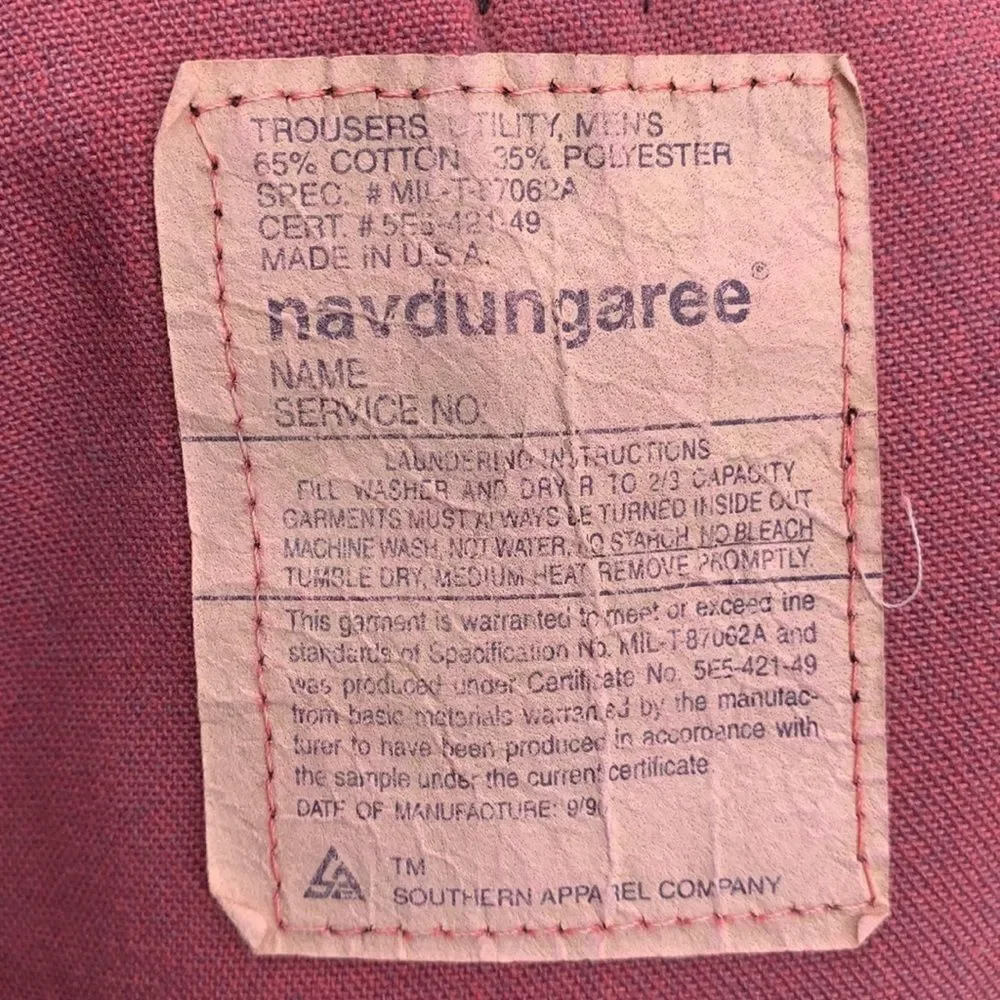 Vintage Navdungaree Mens Utility Trouser Cut off Shorts Sz‎ 31